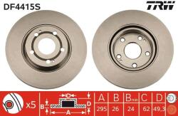 TRW féktárcsa TRW DF4415S for TOYOTA (DF4415S)