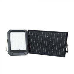 V-TAC 10W LED napelemes (SOLAR) reflektor távirányítóval 120° 4000K fekete házas - 23438