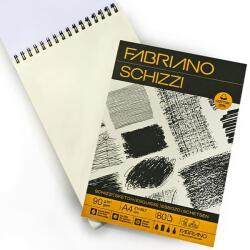 Fedrigoni Schizzi rajz- és vázlattömb, 90 g, 80 lap, A4, felül spirálos