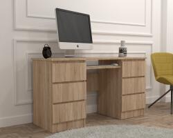 Atelier Birou Atelier Denver, dimensiuni 140x50x75 cm, culoare sonoma, include 6 sertare