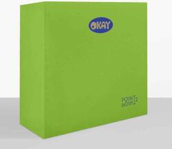 Okay Textúrált szalvéta 38x38 cm 40 lap/csomag - kiwi