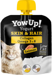  YOWUP! YOWUP! Yogurt Hair & Skin, Somon, recompense funcționale pisici junior & adult, piele & blană, (topping), 85g