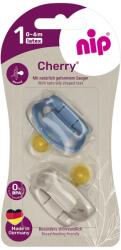 NIP Set 2 suzete nip cherry boy cu tetina rotunda din latex natural, 0-6 luni, nip 38881