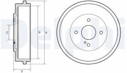 DELPHI Tambur frana DELPHI BF666