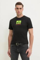 Alpha Industries pamut ing Color Block férfi, galléros, zöld, regular, 146110 - zöld S