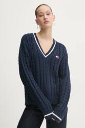 Tommy Hilfiger pamut pulóver sötétkék, DW0DW19885 - sötétkék M