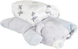 Cangaroo Бебешко одеяло с възглавница Cangaroo - Sleepy Bear, 90 х 75 cm, сиво (111961) - baby