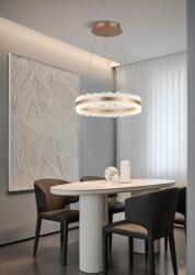 Lustra Suspendata Cu Telecomanda, 3 Tipuri De Lumina, Inaltime Reglabila, 144W, Maro (LS T9890/1CF R)
