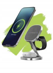 Mobile Origin TravelCharge Pro álló töltő 3az1ben MagSafe 23W (8594215991229)