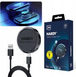 3mk Protection Hardy Wireless Charger 2in1 15W fekete indukciós töltő (5903108541169)