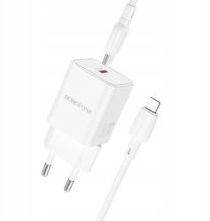 BOROFONE Hálózati töltő BN13 Safety GaN Type C Pd 30W Type C kábellel (6941991106811)