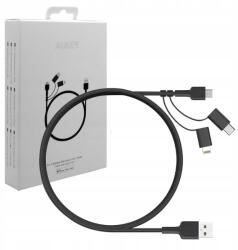 AUKEY CB-BAL5 kábel 3 az 1-ben Iphone Micro Usb Usb-c 1, 2 m Qc Pd Apple MFi (CB-BAL5)