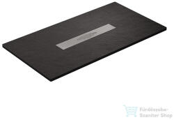 becrisa MURCIA 85x80 cm-es (A oldal x B oldal, lásd műszaki rajz) zuhanytálca palakő hatású felülettel, Negro metalizado MUR04P85X80 (MUR04P85X80)