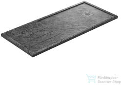 becrisa TARRAGONA 75x140 cm-es (A oldal x B oldal, lásd műszaki rajz) zuhanytálca palakő hatású felülettel, acero TAR92P75X140 (TAR92P75X140)