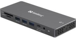Sandberg USB-C 13in1 DockingStation Pro notebook dokkoló szürke (136-61) (136-61)