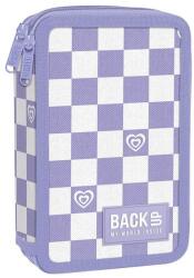 DERFORM BackUp felszerelt emeletes tolltartó - Violet Chessboard (PB6DW29)