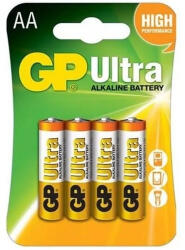 GP Batteries Ultra Aa (lr6) 15au Tartós Alkáli Elem 4db/csom (gp15aueta21-2gsb4)