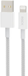 ROCK Z20 Flash Charge Series fonott kábel - USB Lightning - 2, 4A 1 méter fehér