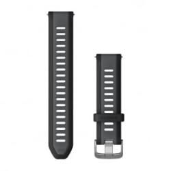 Garmin Quick Release (20mm) szilikon óraszíj fekete-szürke (010-11251-AG)