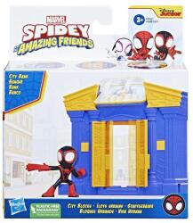 Spiderman Set de joaca Spidey and his Amazing Friends - Prietenii Extraordinari, City Bloks, Banca Figurina