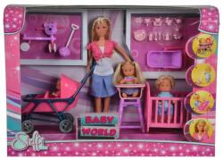 Simba Toys Set Simba Steffi cu 3 bebelusi si accesorii (105736350) Papusa