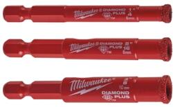 Milwaukee gyémántfúrókorona készlet fúrógéphez 6 - 10 mm | Vizes 3 db (4932498368)
