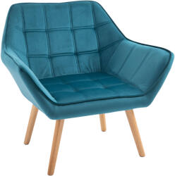 Homcom Fotel, 79 x 69, 5 x 72, 5 cm, fém / bársony, olajzöld (833-799)
