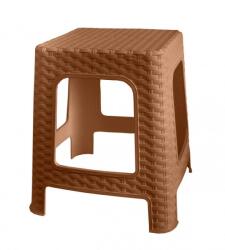 Megaplast MEGA PLAST Puff I kerti polyrattan, okkersárga 36 x 33 x 33 cm
