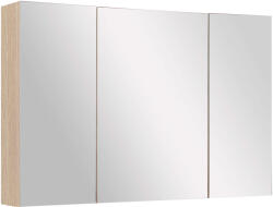  Kleankin fürdőszoba szekrény, tölgy, 3 ajtós, tükörrel, 13, 5x60x90 cm, barna (834-163)