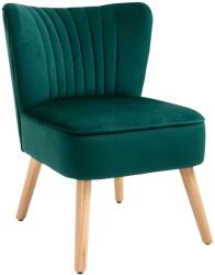 Homcom Nordic stílusú fotel ergonomikus fa és bársony design (833-811)