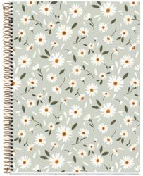 Miquelrius Green Flowers A4 4x30 lap vonalas spirálfüzet (A15296GR81) - officedepot