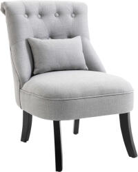 Homcom kar nélküli fotel, 52, 5 x 69 x 77 cm, gumifa, szürke