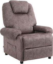 Homcom Fotel, dönthető, beépített lábtámasz, acél-poliészter, barna