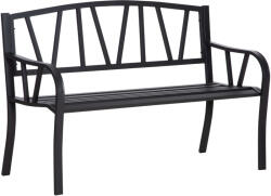 Outsunny 84B-478, Kerti pad, 2 személyes, fém, 128x56x86cm, fekete (84B-478)