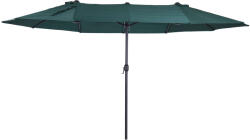 Outsunny kültéri napernyő, hajtókar, 460x270x240cm, zöld