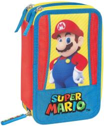 Panini Penar școlar echipat Panini Super Mario - Tricolore, 3 fermoare (71854) Penar