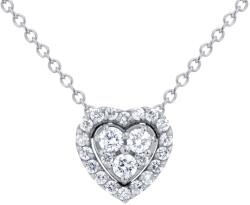 57emozioni Colier cu pandantiv inimia, aur 18k, diamante naturale 0.18 ct, 57emozioni