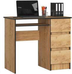 AKORD Jobbkezes számítógépasztal P77_90 - kézműves tölgy