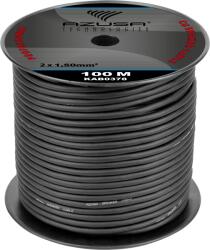 Azusa Hangszórókábel 2x 1, 5 mm-es kerek fekete HQ 100m (KAB0378)