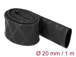 DeLock Zsugorcső X-mintás nem csúszós 1 m x 20 mm fekete