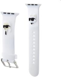 Karl Lagerfeld Karl and Choupette Head NFT szíj Apple Watch 38/40mm számára, fehér (57983116719)