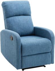  Relax vászonszövet karosszék összecsukható lábtartóval 66x95×99cm - Kék