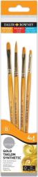 Daler-Rowney Simply Acrylic Brush Gold Taklon Synthetic Ecsetkészlet 4 db (216920403)