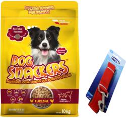 Biofeed Dog Snackers kutyaeledel csirkével (közepes és nagytestű fajták) 10 kg + INGYENES Zippy kutyapóráz, piros színű