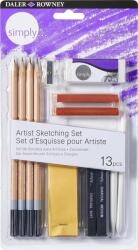 Daler-Rowney Simply Sketching Pencils Művész ceruza készlet 13 db (644200000)