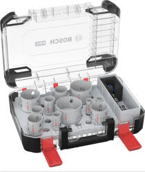 Bosch PRO Multi Material Power Change Plus körkivágó készlet - Átlátszó tok PRO Multi Material PC Plus körkivágókészlet, 14 részes (2608594426)