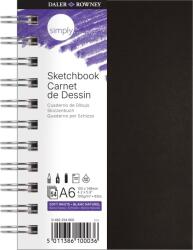 Daler-Rowney Simply Sketchbook Simply Vázlatfüzet A6 100 g Black (482254600)