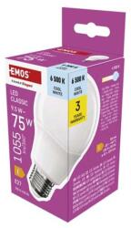 EMOS LED izzó Classic A60 / E27 / 9, 5 W (75 W) / 1055 lm / Hideg fehér