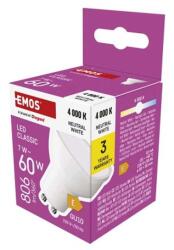 EMOS LED izzó Classic MR16 / GU10 / 7 W (60 W) / 800 lm / természetes fehér