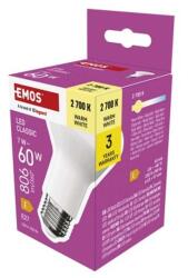 EMOS LED izzó Classic R63 / E27 / 7 W (60 W) / 806 lm / Meleg fehér - dellaprint